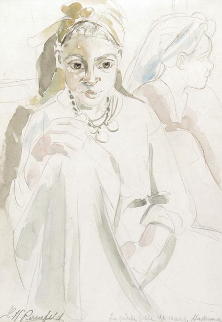 Artwork by Edith Rozenfeld, Women, Made of watercolor