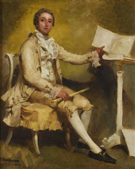 The Flautist - J. Herrmann