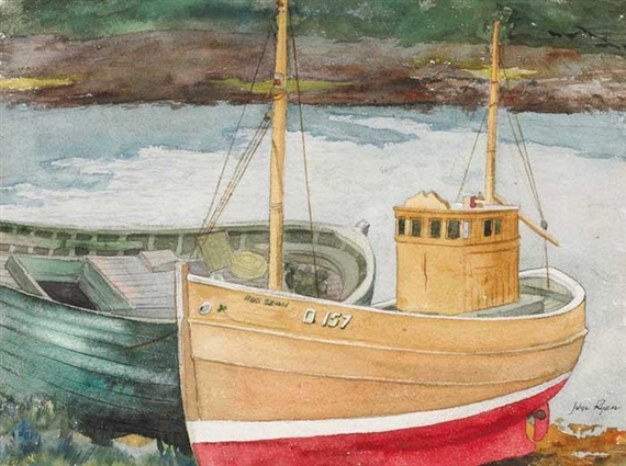 FISHING BOATS, THE DOWNINGS, COUNTY DONEGAL - Joan Ryan