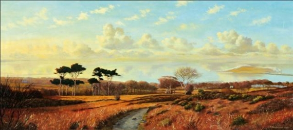 Ireland's Eye From the Hill of Howth by Neville Henderson, 1987