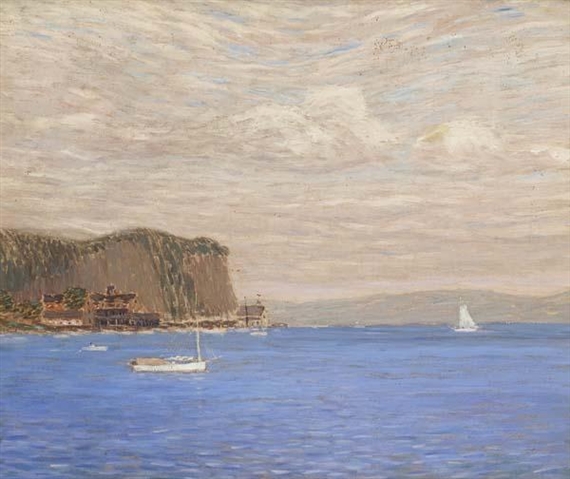 Hudson River at Hook Mountain by Leonard Ochtman