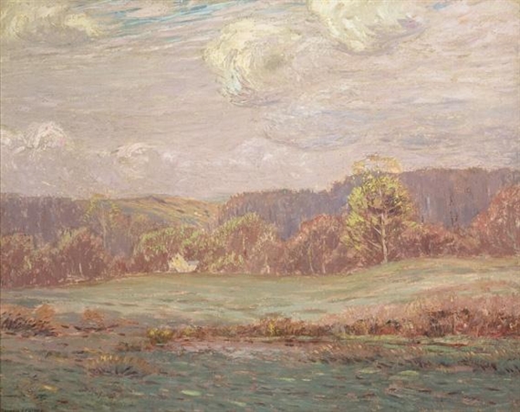 Windy Day, Connecticut by Leonard Ochtman