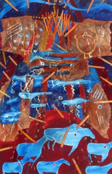 SKY STICK GAME by Joane Cardinal-Schubert