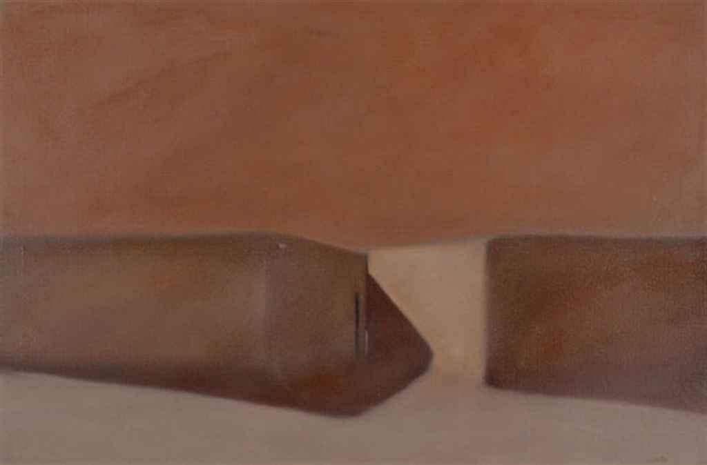 Artwork by John Axton, Passageway shadows, Made of acrylic on canvas