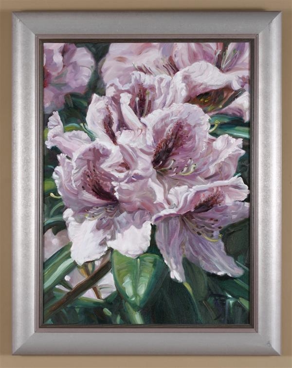 Artwork by Steve Temple, Floral Still Life of Rhododendrons, Made of OIL ON CANVAS