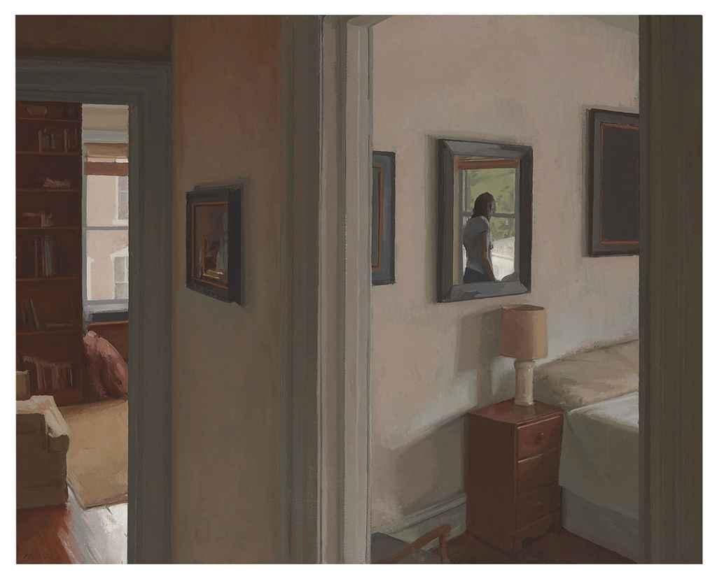 Artwork by Peter Van Dyck, Living Room, Guest Room, Made of oil on canvas tacked over board