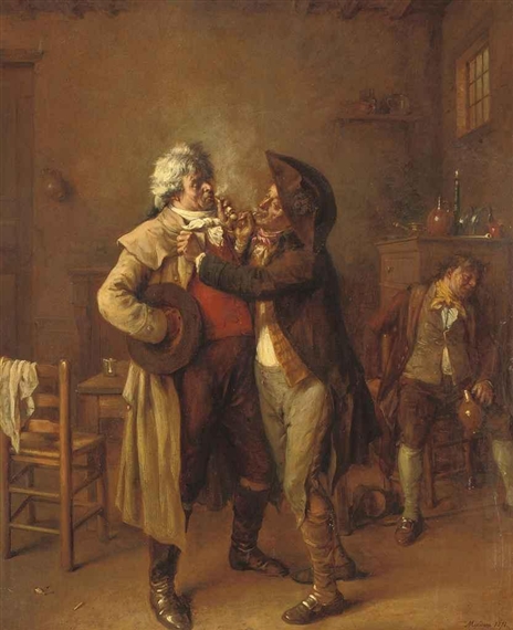 Les deux fumeurs by Jean Baptiste Madou, 1871