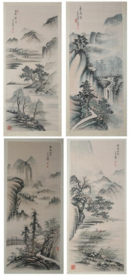 FOUR LANDSCAPES by Chinese School, 20th Century