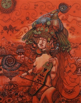 MUSICIAN IN WHIMSICAL LANDSCAPE - Bogdan Miscevic