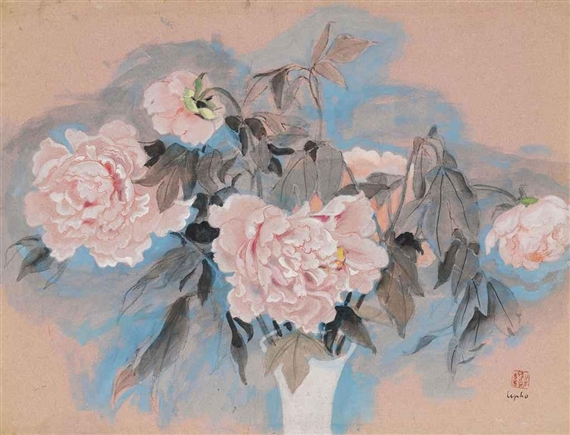 Vase de fleurs by Lê Phổ