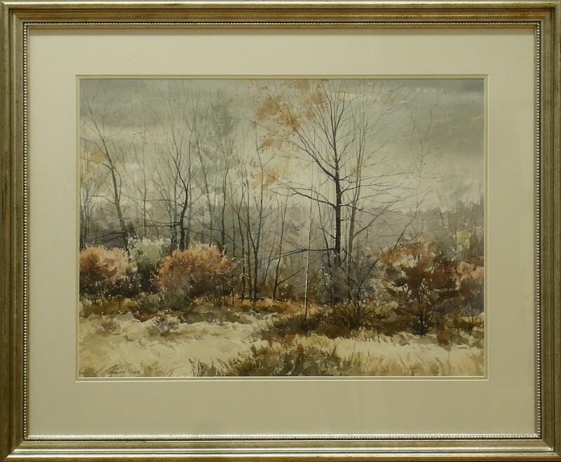 Artwork by C. Graydon Mayer, AUTUMN WOODLAND SCENE, Made of Watercolor