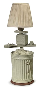 A Glazed Ceramic Table Lamp - Richard Notkin