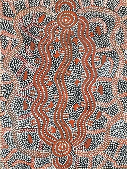 Walter Dreaming at Kalipiny by Old Walter Tjampitjinpa, 1973