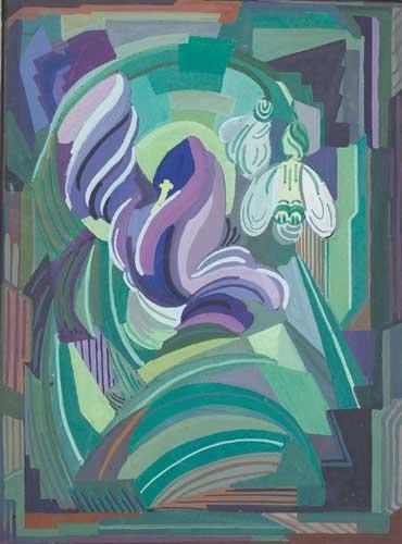 CROCUS AND IRIS by Sylvia Cooke-Collis, Circa 1937