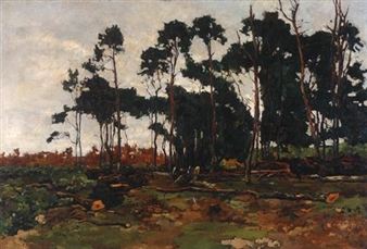 Cows amongst trees - Wilhelmus Hendrikus Petrus Johannes de Zwart