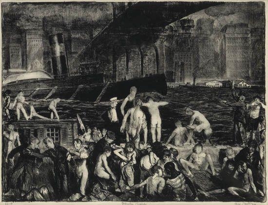 Artwork by George Bellows, Splinter Beach, Made of Lithograph