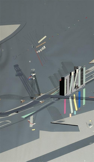 Triptych with bridges by Rem Koolhaas
