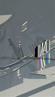 Triptych with bridges - Rem Koolhaas