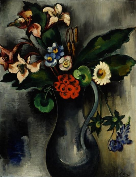 Still life with flowers in a vase by Else Berg