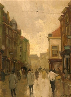 The Spuistraat in The Hague - Wilhelmus Constantinus Josephus Grijseels