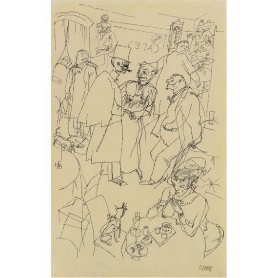 Stammgäste by George Grosz, circa 1915
