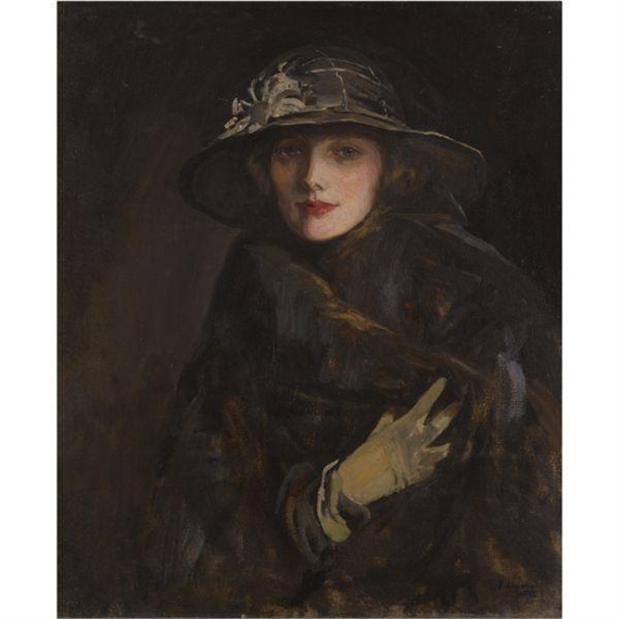 A Lady In Brown by John Lavery, 1920