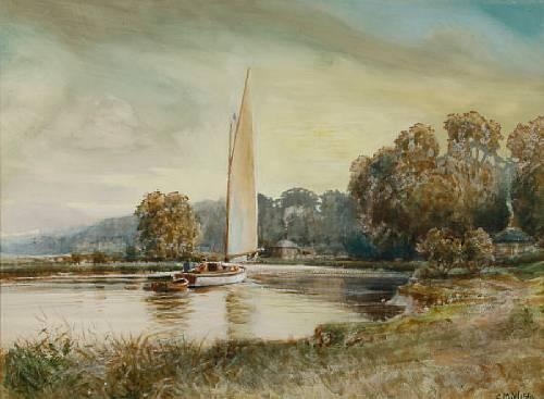 The Yare at Bramerton by Charles Mayes Wigg