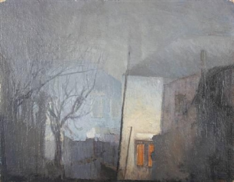 Late November evening mist, and 1 more work - John Edward Croney