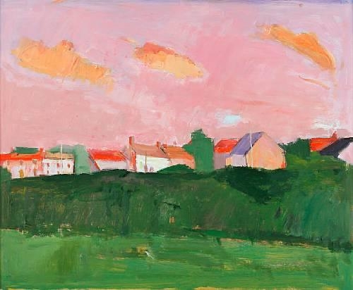 July sunset, Little Snoring, and 3 more works by John Edward Croney, 1991