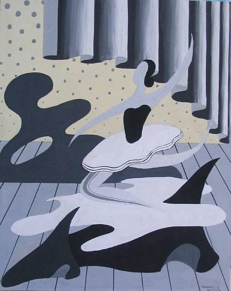 Artwork by Isobel Ritchie, The dancer, Made of gouache