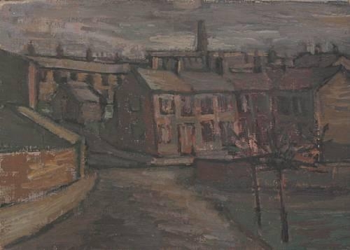 Houses at Burnley, and 3 more works by John Edward Croney