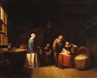 Grandmother with child in her lap - Geret Jasink van de Poll