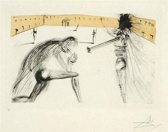 Salvador Dalí | Venus au joueur d'orgue (From: Suite mythologique