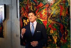 Sylvester Stallone Opens Retrospective Exhibition at Galerie Gmurzynska