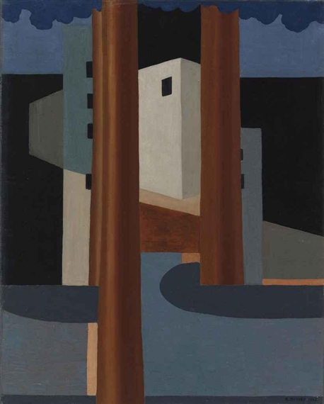 Landschaft mit Häusern by Gustave Buchet, 1928