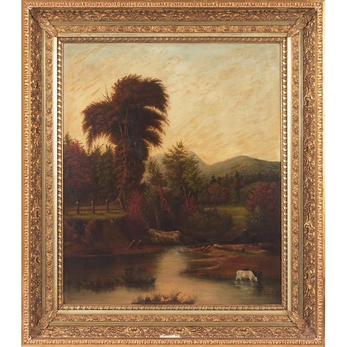 Artwork by Martin Shallenberger, Pastoral Scene - Illinois, Made of Oil on board