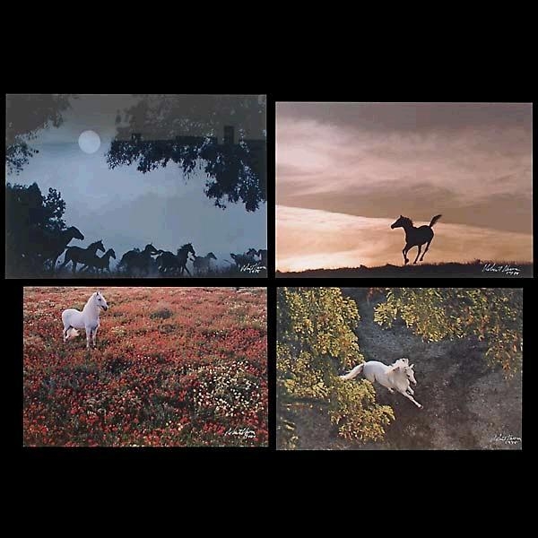 4 works: Free as the Wind; In the Meadow; Thunder by Moonlight; At Sunset by Robert Vavra, Late  1970s - 1980s