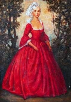 “Girl in a Red Dress” by Raymond Lindsay