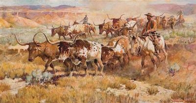 Nick Eggenhofer | Texas Longhorn Cattle Drive | MutualArt