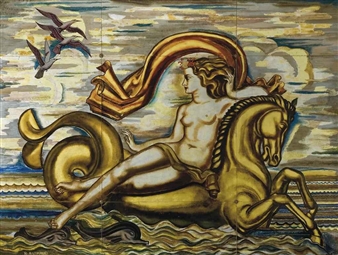 Amphitrite upon her Seahorse - René Buthaud