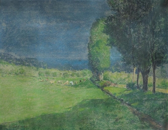 Pascolo nella campagna piemontese - Carlo Musso