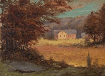 A SUNNY AUTUMN LANDSCAPE - Arthur Heickell
