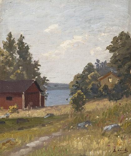 A HOUSE BY THE LAKE by Eugen Taube