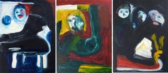 Untitled (Three Compositions with Figures) - Brian Dunbeck