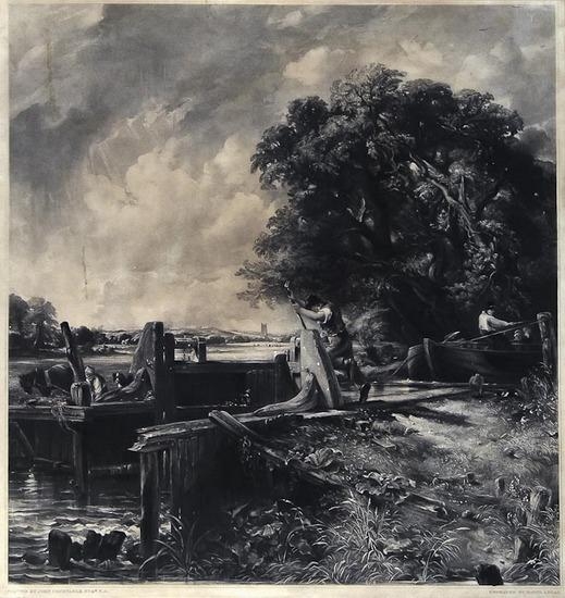 Artwork by John Constable, David Lucas, The Lock, Made of Mezzotint