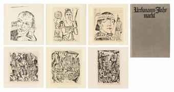 Ten works: Jahrmarkt (Hofmaier 191-200) by Max Beckmann, 1921-1922