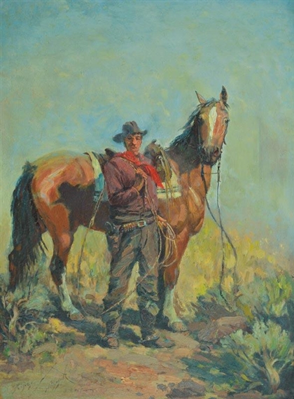 Cowboy and Horse by Raphael Lillywhite