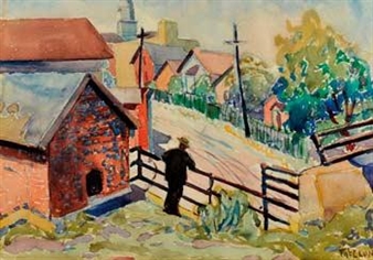 Man at Fence - Florence McClung