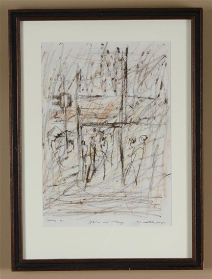 Joe Reno | Figures and Buildings (1981) | MutualArt