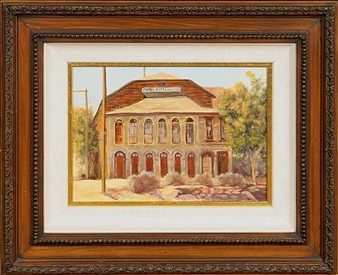 2 works: Pipers Opera House, Virginia City, NV; Bank Of California, Gold Hill, Nevada - Evelyne Boynton Grierson